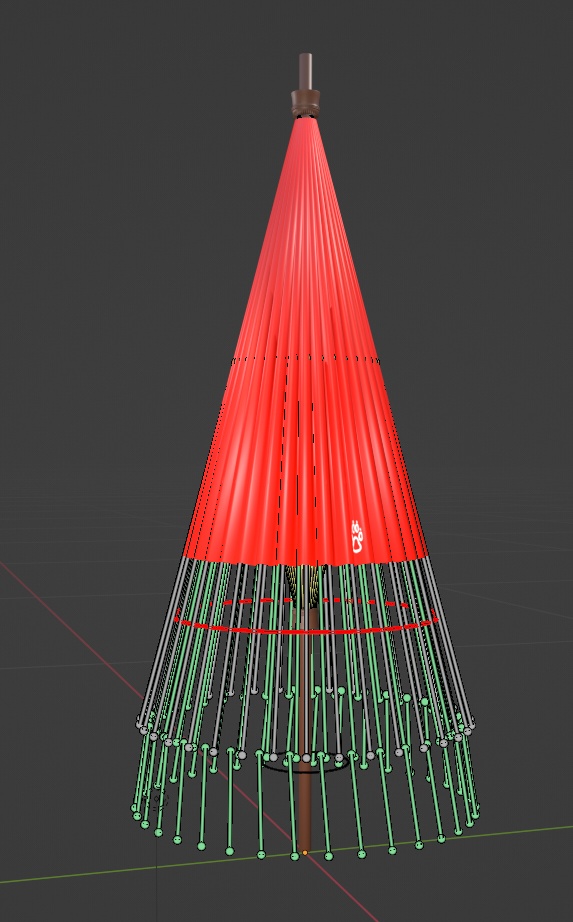 番傘 blenderリグ仕込み済み