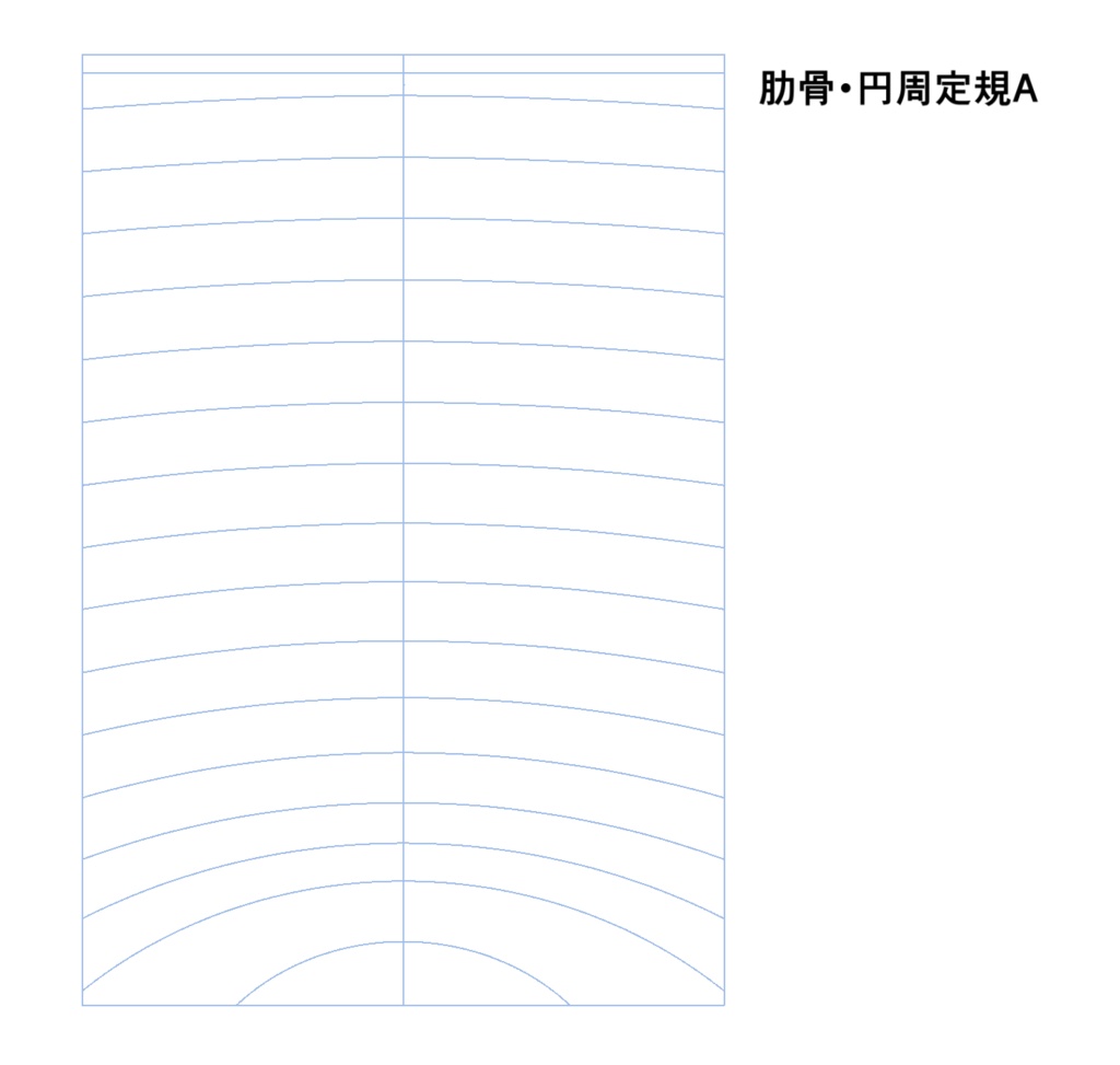 アナログ風 肋骨・円周定規