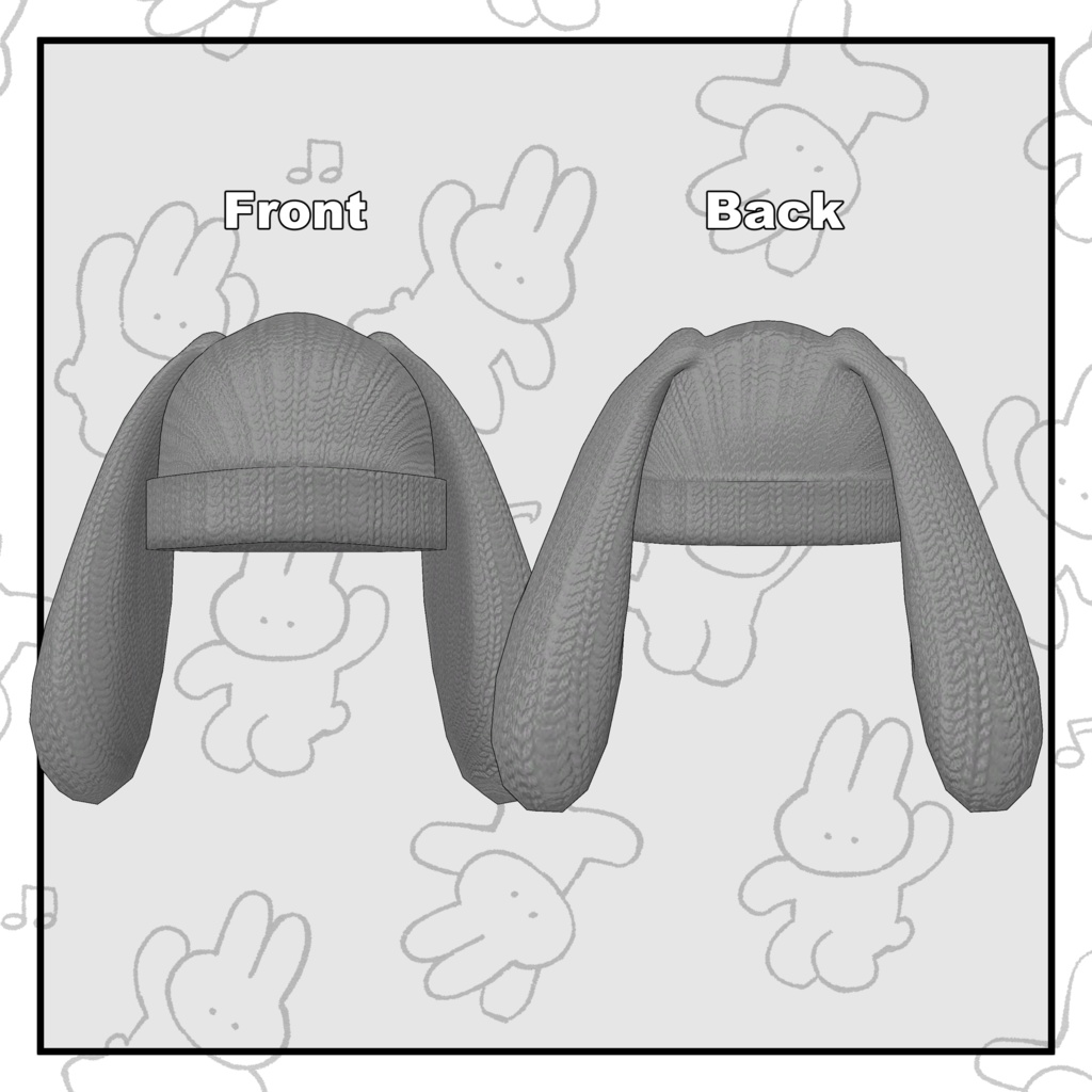 【フォロワー100人記念】Rabbit knit cap🐰