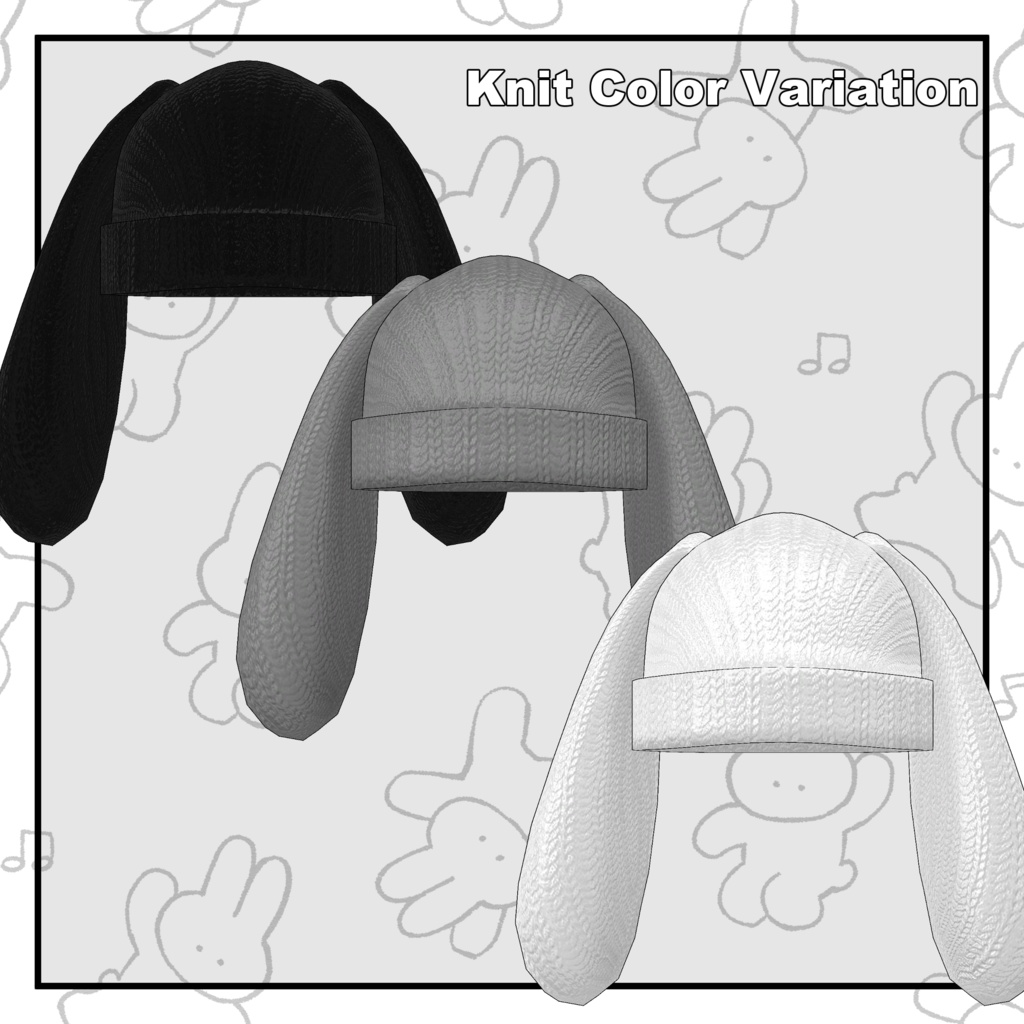 【フォロワー100人記念】Rabbit knit cap🐰