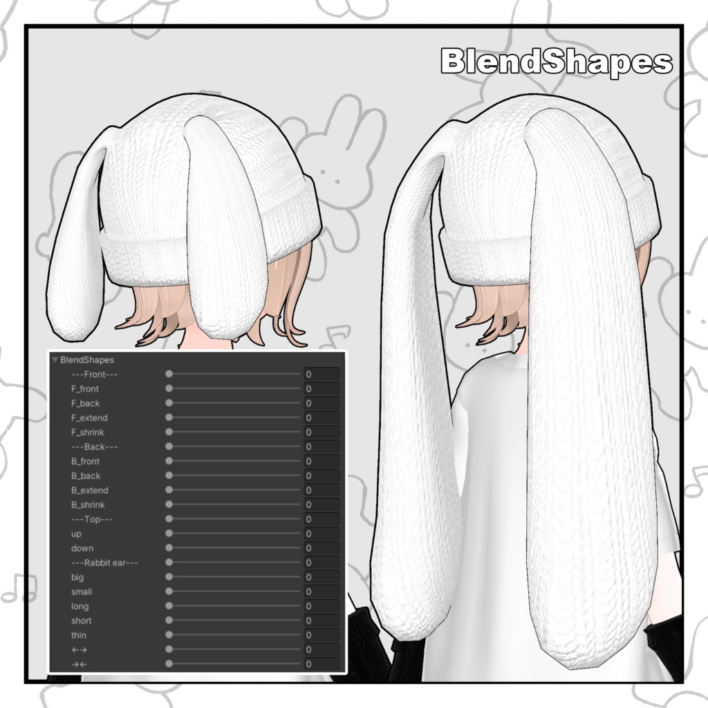 【フォロワー100人記念】Rabbit knit cap🐰