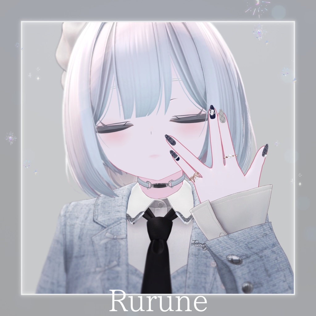 【3アバター対応】Tweed Nail🖤