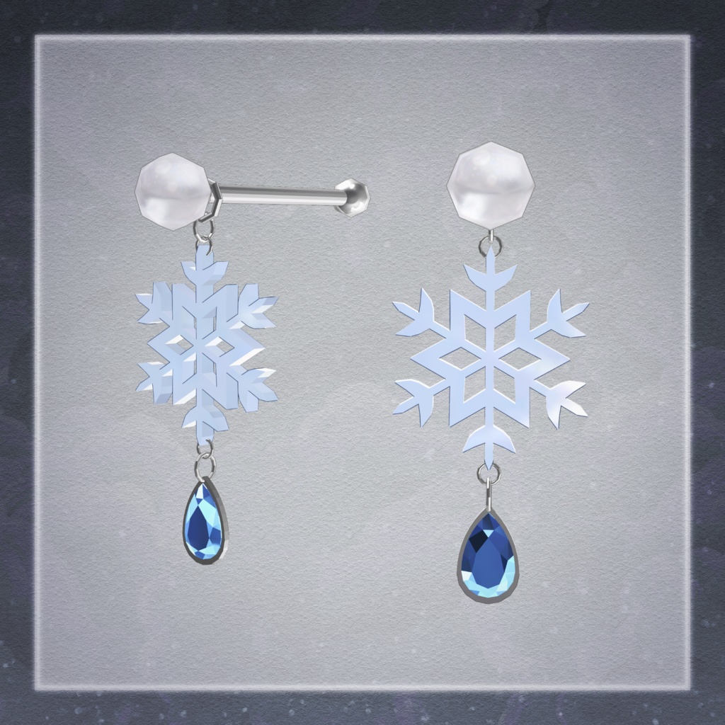 【FREE/無料】❄️Snowflake Earring❄️