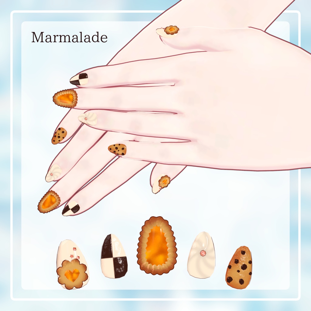 【発売記念SALE✨】Cookie Assort Nail🍪【4アバター対応】