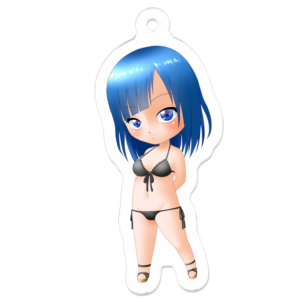 アクアアクリルキーホルダー(黒)