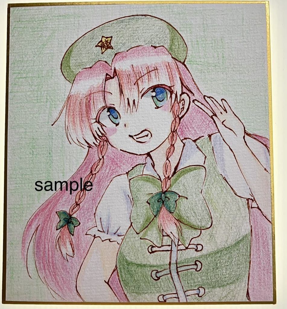 ☆sold☆東方projectパチュリー手描きイラスト - 日用品/インテリア