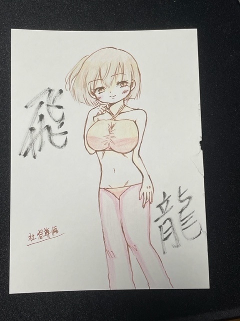 艦これ 手描きイラスト オリジナル水着シリーズ 色鉛筆画 ①