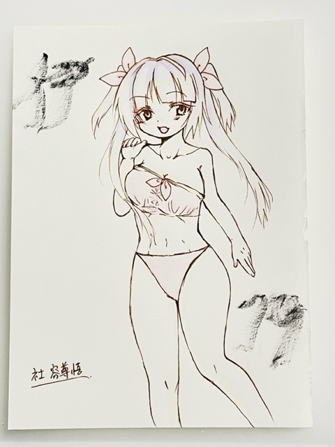 艦これ 手描きイラスト オリジナル水着シリーズ 色鉛筆画 ②