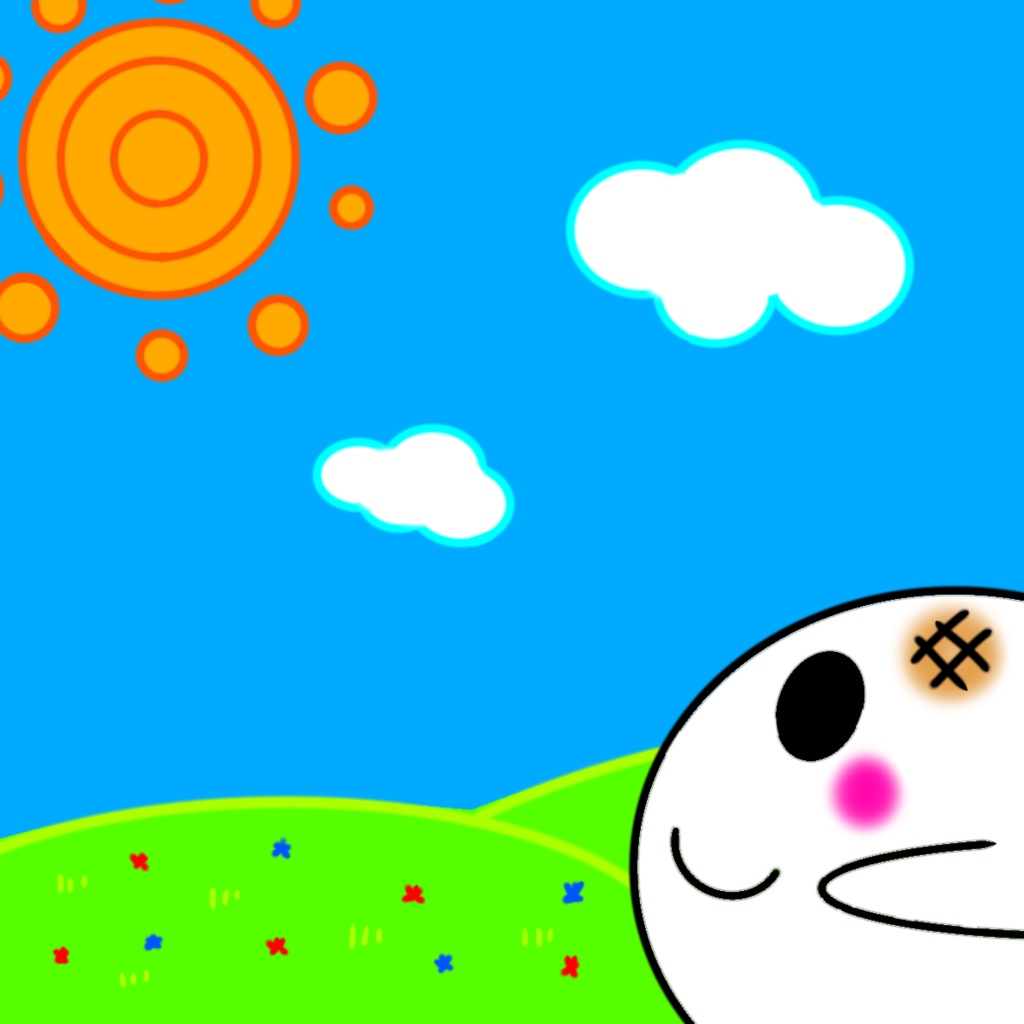 『おもちちゃん』といい天気イラスト