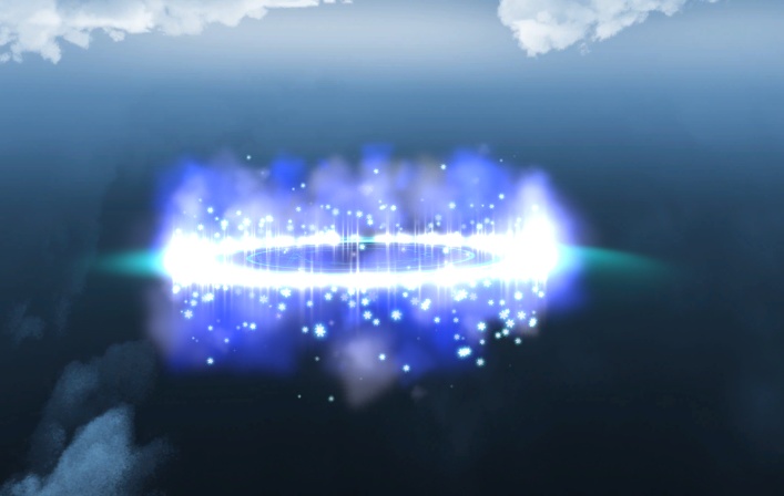 Blizzard particle halo