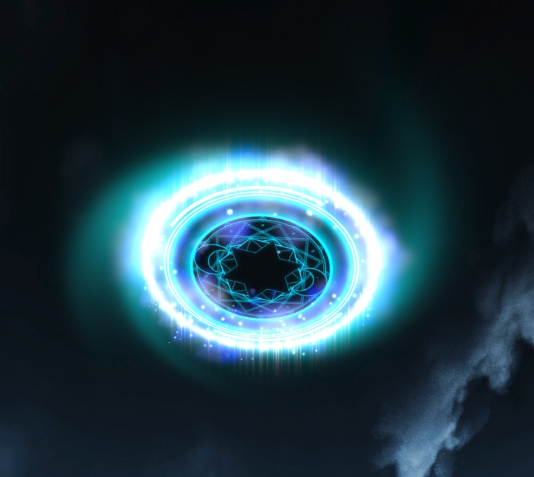 Blizzard particle halo