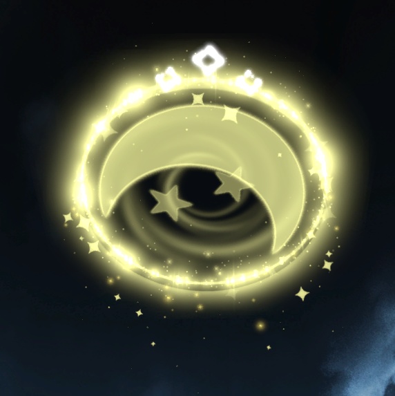 Glitter moon halo
