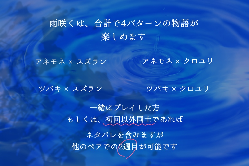 ストーリープレイング『雨音に沈んで、咲く』