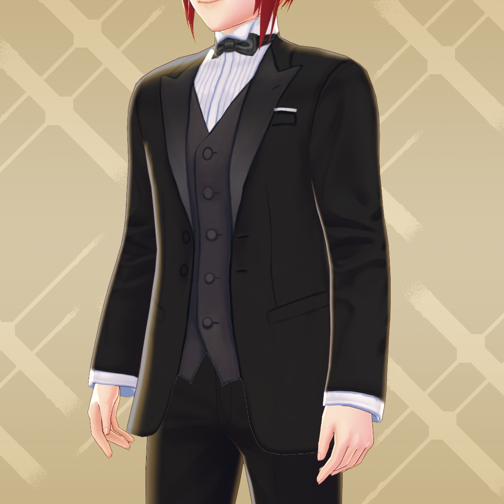 タキシード Tuxedo【 #VRoid カスタムアイテム】