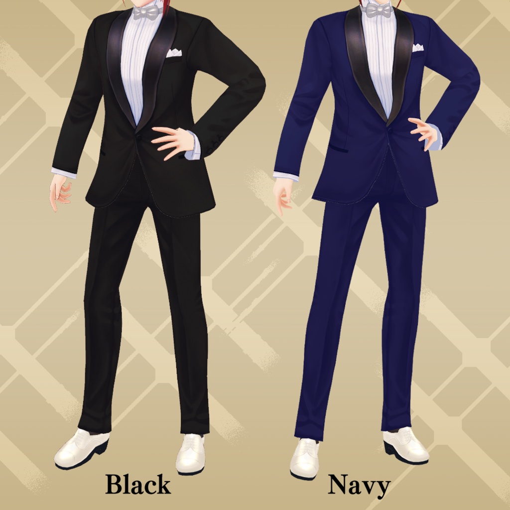 ショールカラータキシード shawl collar tuxedo【 #VRoid カスタムアイテム】