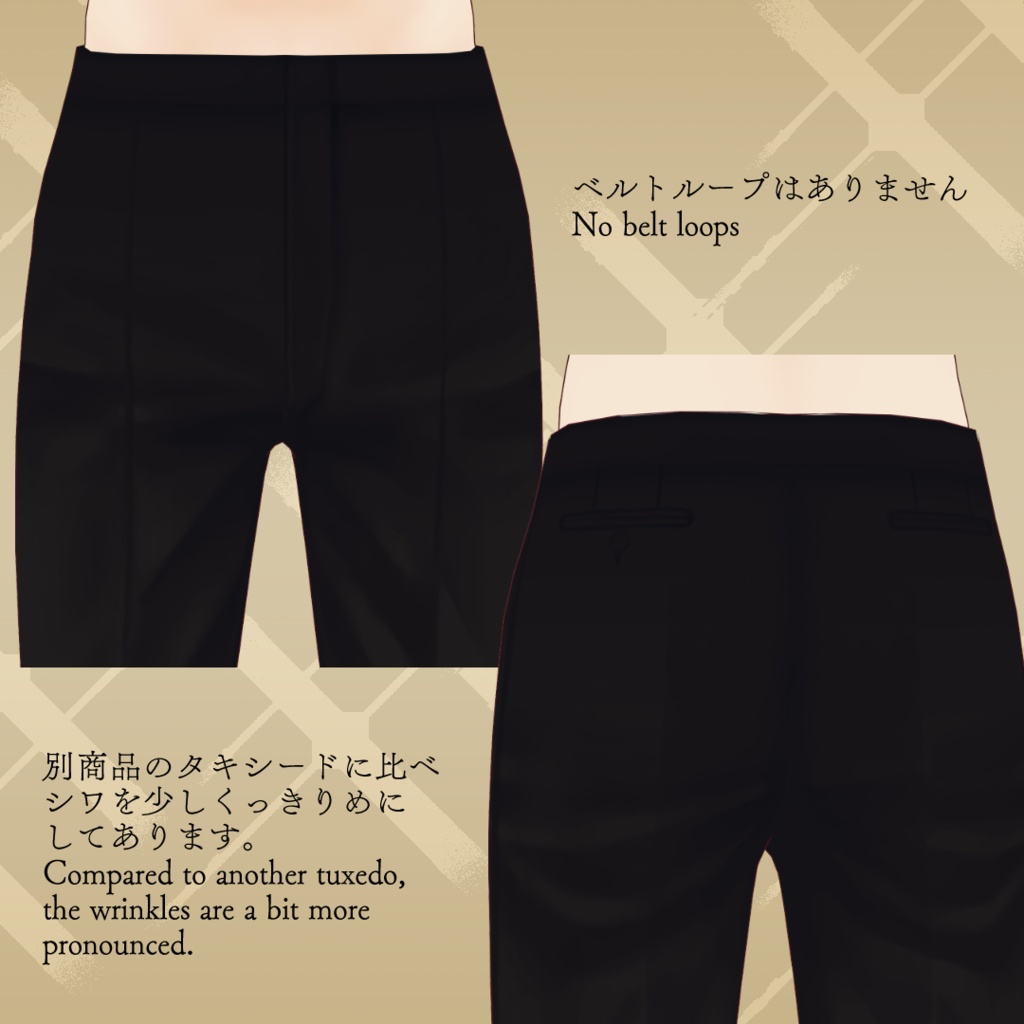 ショールカラータキシード shawl collar tuxedo【 #VRoid カスタムアイテム】