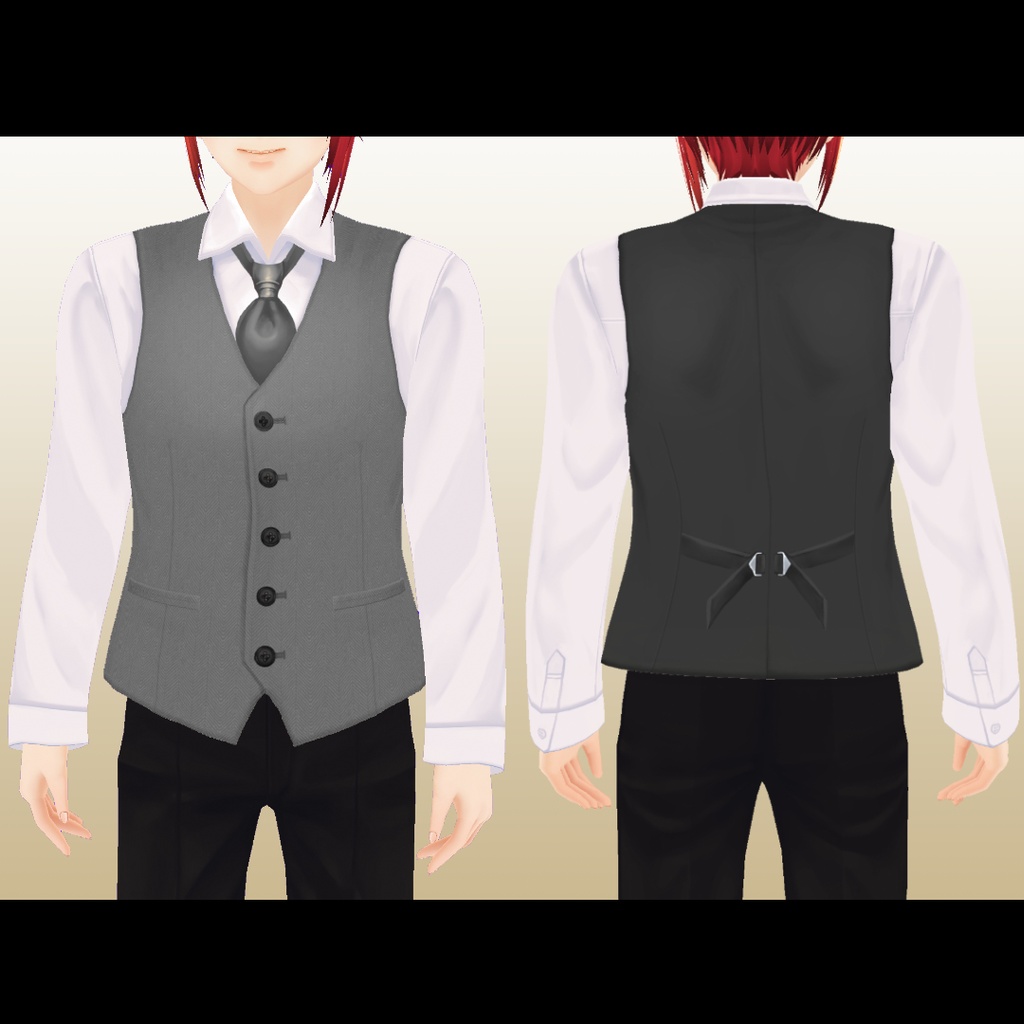 フォーマルベスト【 #VRoid カスタムアイテム】