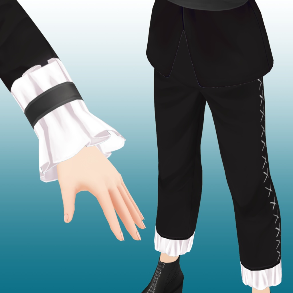 タキシード風ゴシック【 #VRoid カスタムアイテム】