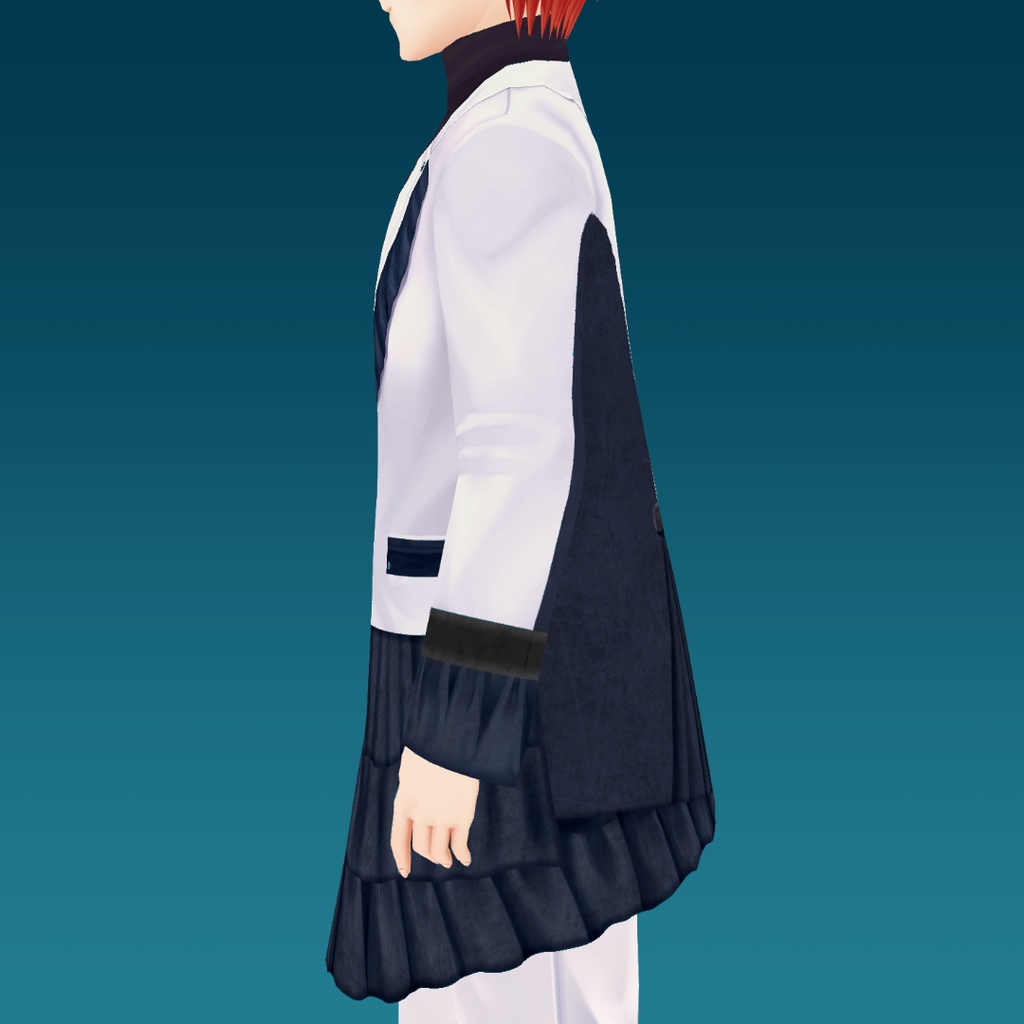 バイカラーフリルジャケット【 #VRoid カスタムアイテム】