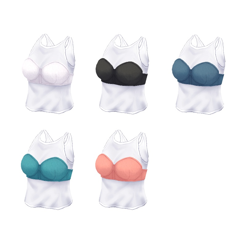 ビスチェシャツ【 #VRoid カスタムアイテム】