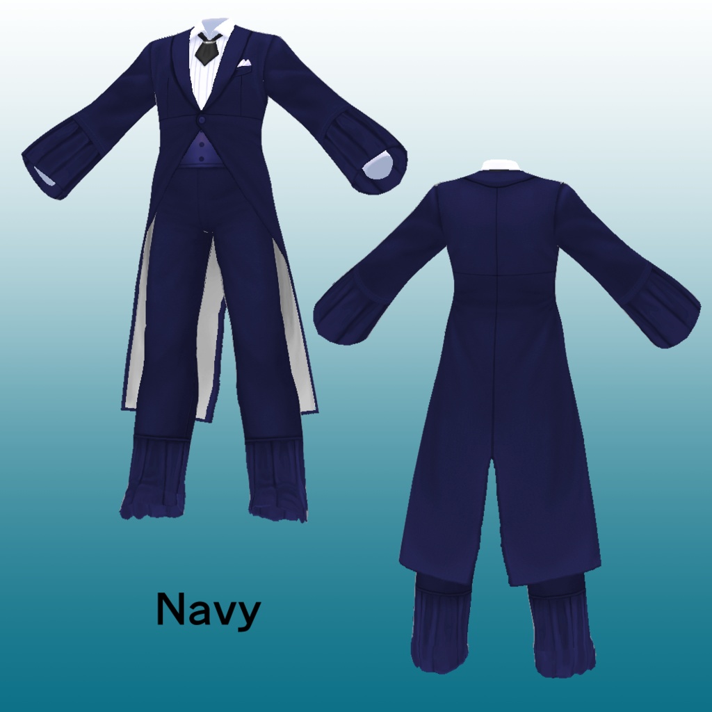 オーバーフォーマルコート 3色【 #VRoid カスタムアイテム】