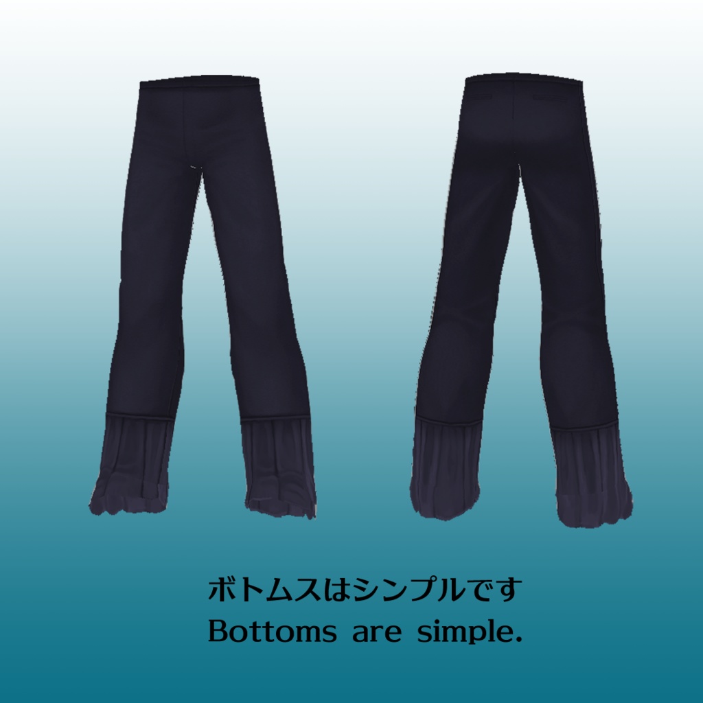 オーバーフォーマルコート 3色【 #VRoid カスタムアイテム】