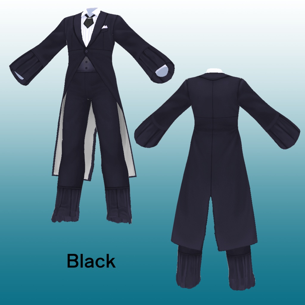 オーバーフォーマルコート 3色【 #VRoid カスタムアイテム】