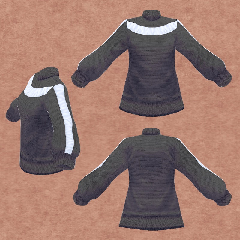 男女兼用オーバーニット【 #VRoid カスタムアイテム】
