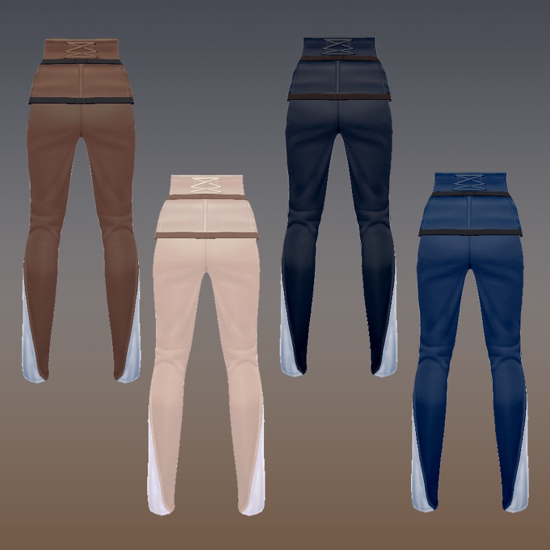 男女兼用ハイウエストセットアップ【 #VRoid カスタムアイテム】