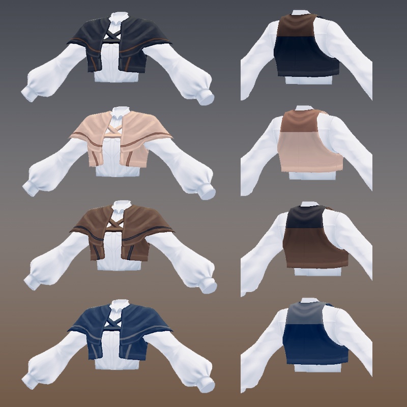 男女兼用ハイウエストセットアップ【 #VRoid カスタムアイテム】