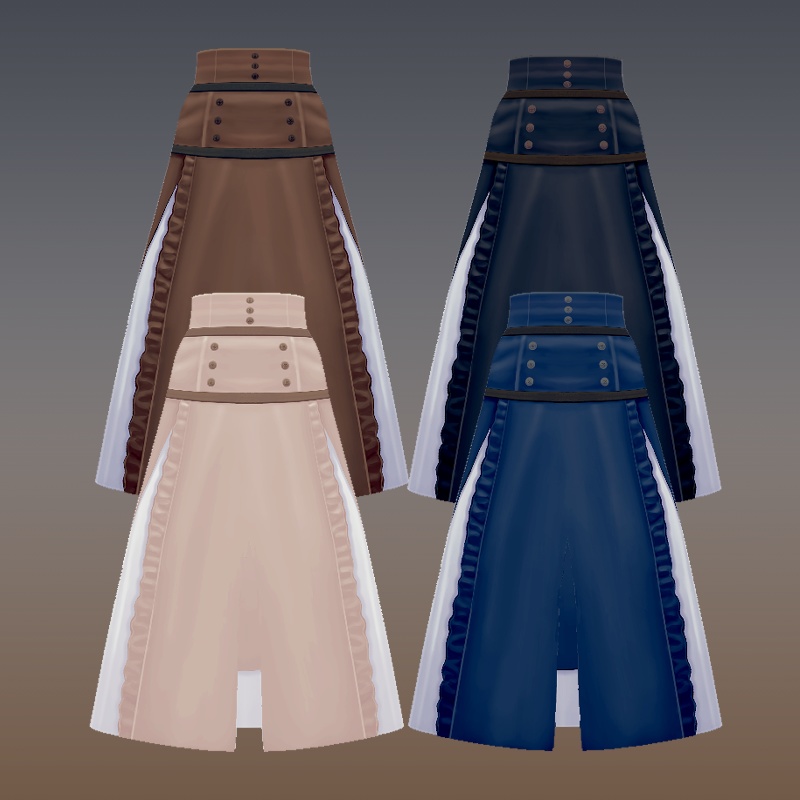 男女兼用ハイウエストセットアップ【 #VRoid カスタムアイテム】