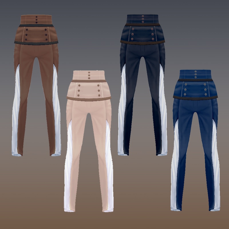 男女兼用ハイウエストセットアップ【 #VRoid カスタムアイテム】