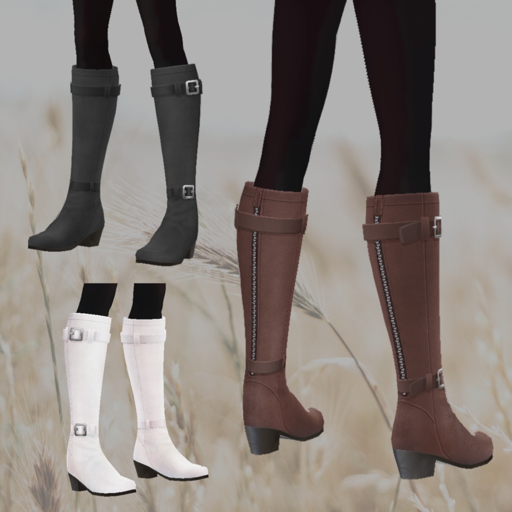 ジョッキーブーツ【 #VRoid カスタムアイテム】