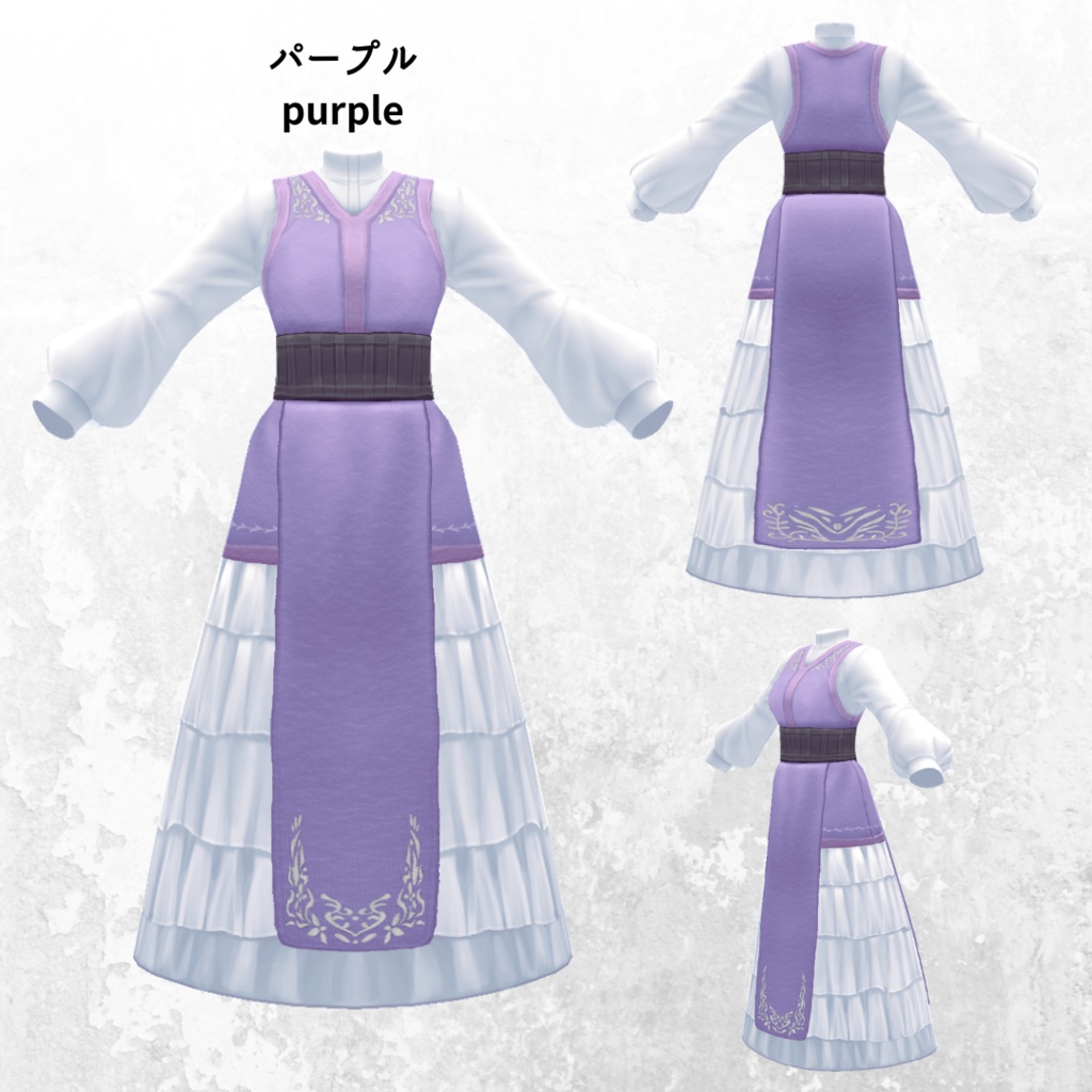 町娘のフリルドレス【 #VRoid カスタムアイテム】