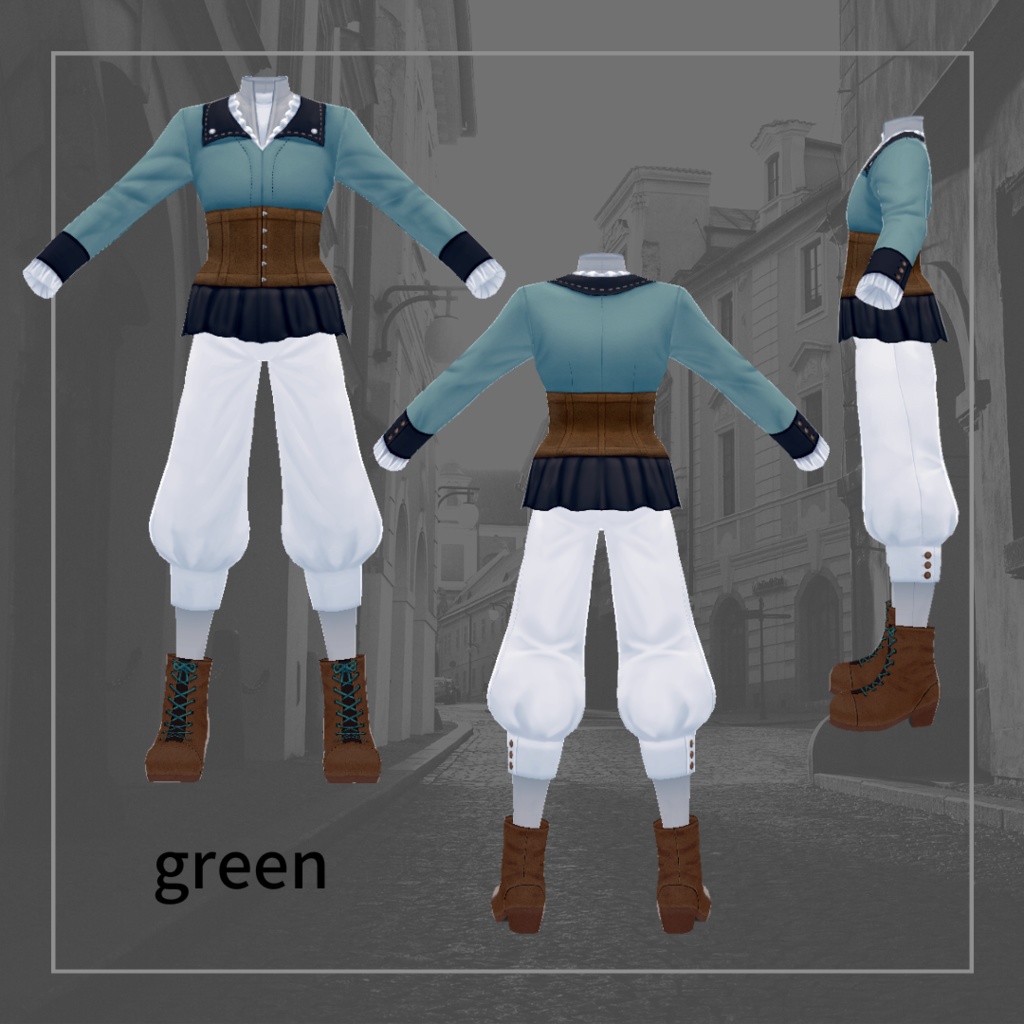 【男女兼用】クラシカル少年セット【 #VRoid カスタムアイテム】