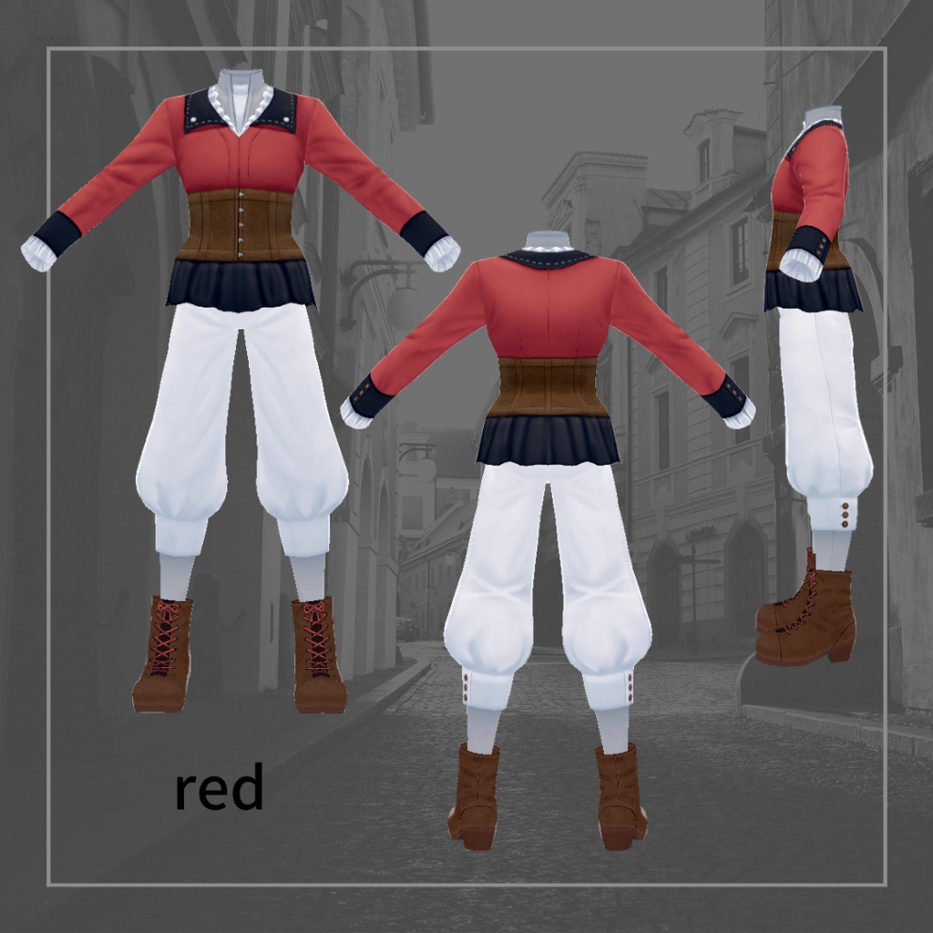 【男女兼用】クラシカル少年セット【 #VRoid カスタムアイテム】