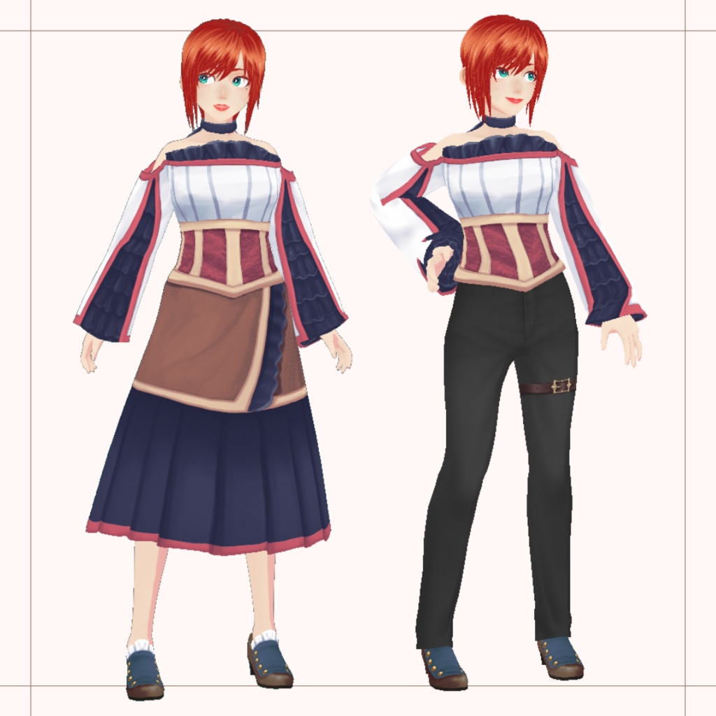 春隣のドレス【 #VRoid カスタムアイテム】