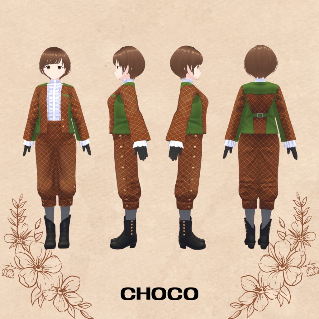 クラシカルセットアップ Classical Setup【 #VRoid カスタムアイテム】