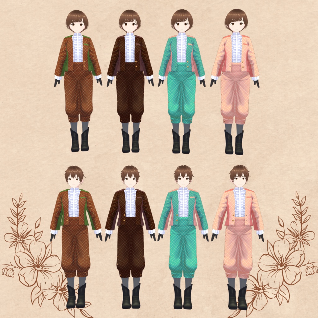 クラシカルセットアップ Classical Setup【 #VRoid カスタムアイテム】