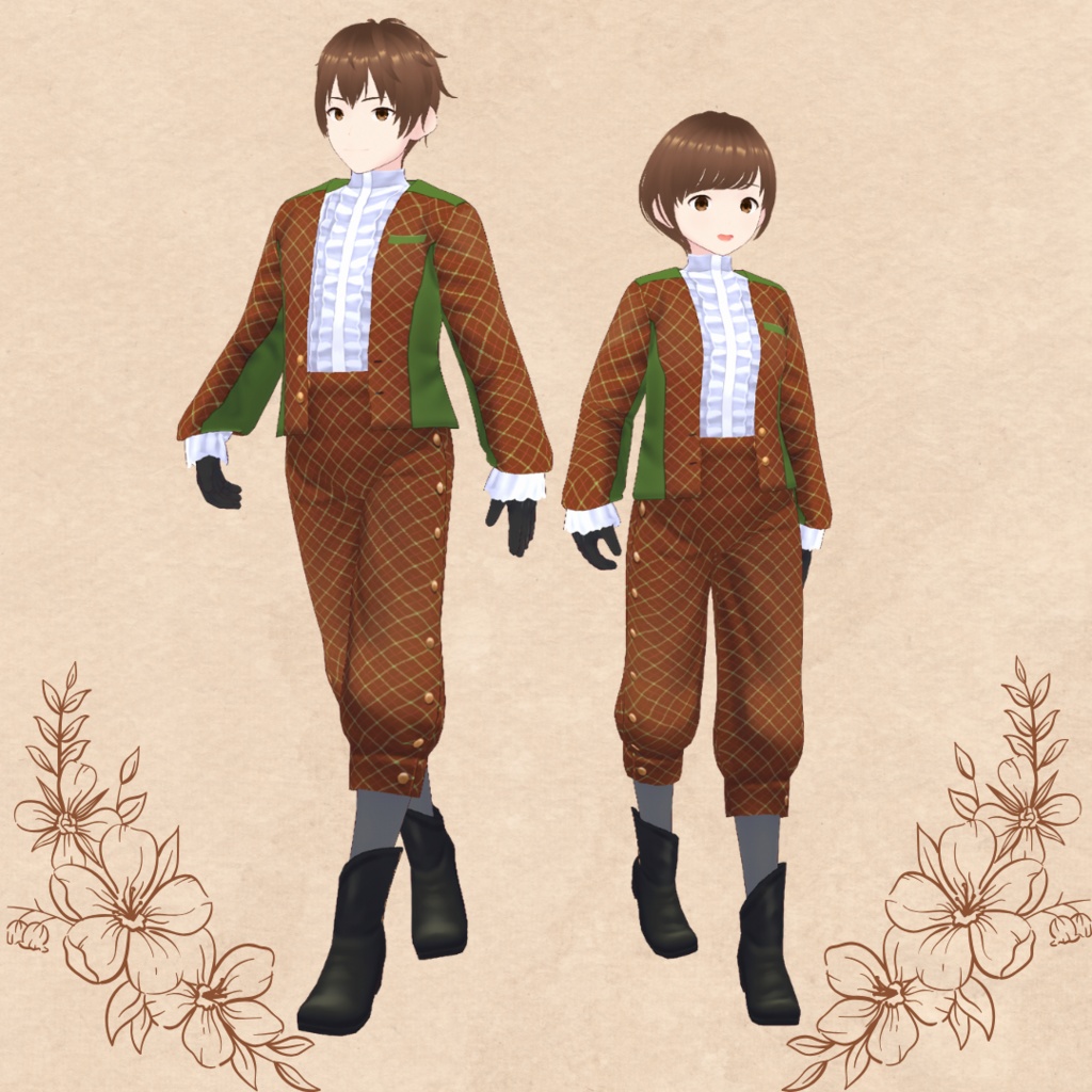 クラシカルセットアップ Classical Setup【 #VRoid カスタムアイテム】