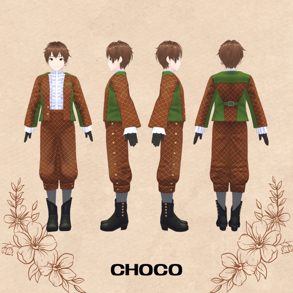 クラシカルセットアップ Classical Setup【 #VRoid カスタムアイテム】