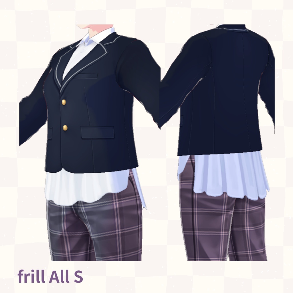 付け裾 false hem【 #VRoid カスタムアイテム】