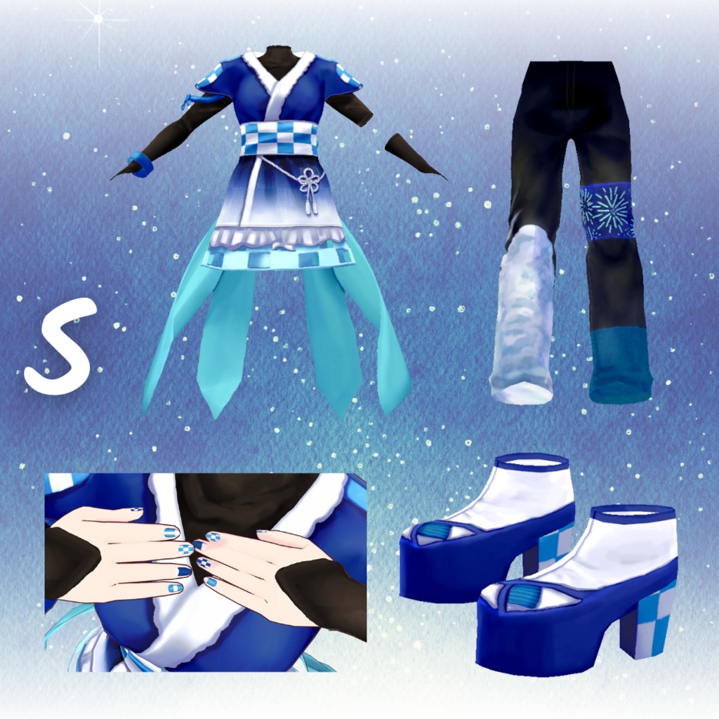 【#V_M_F_S】BLUE【 #楽曲を纏う #VRoid カスタムアイテム】