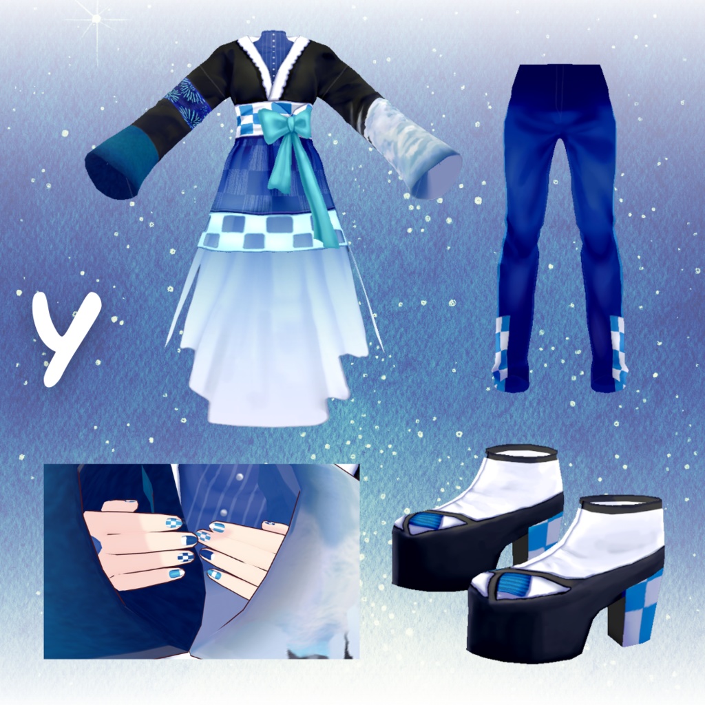 【#V_M_F_S】BLUE【 #楽曲を纏う #VRoid カスタムアイテム】