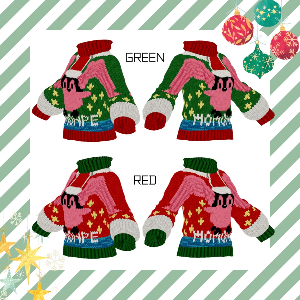 Ugly Sweater MOMONPE 【 #VRoid カスタムアイテム】