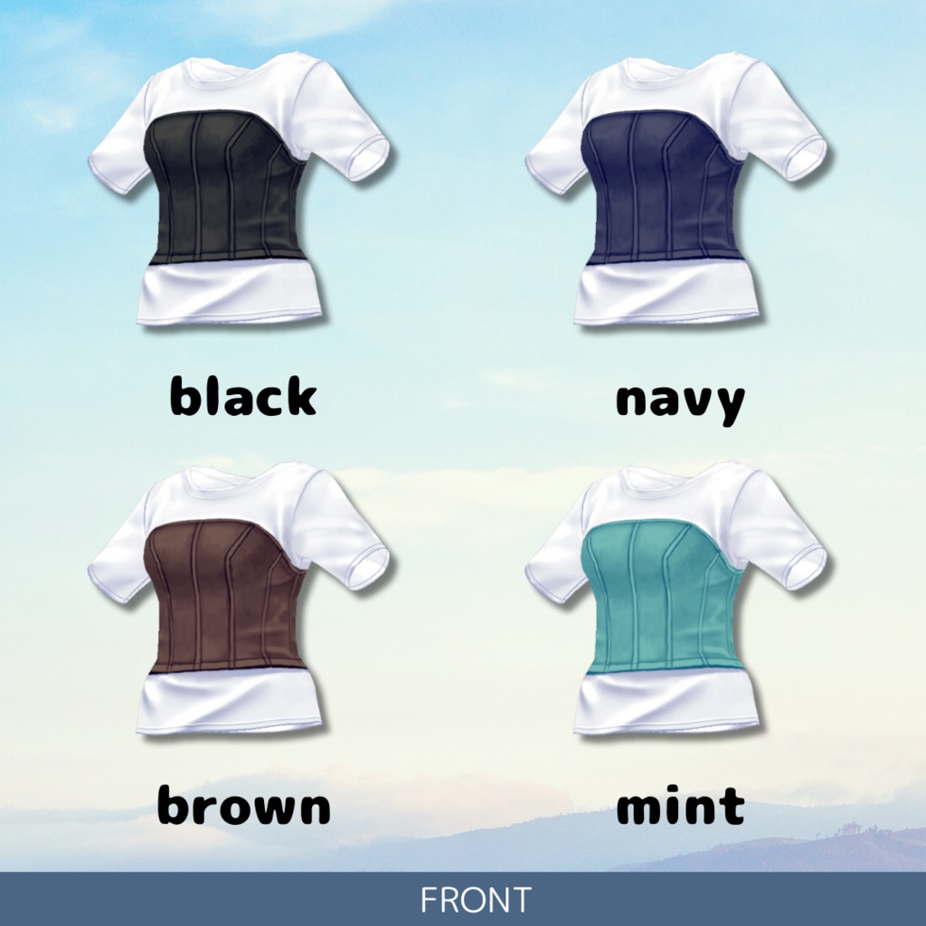 corset shirt【 #VRoid カスタムアイテム】