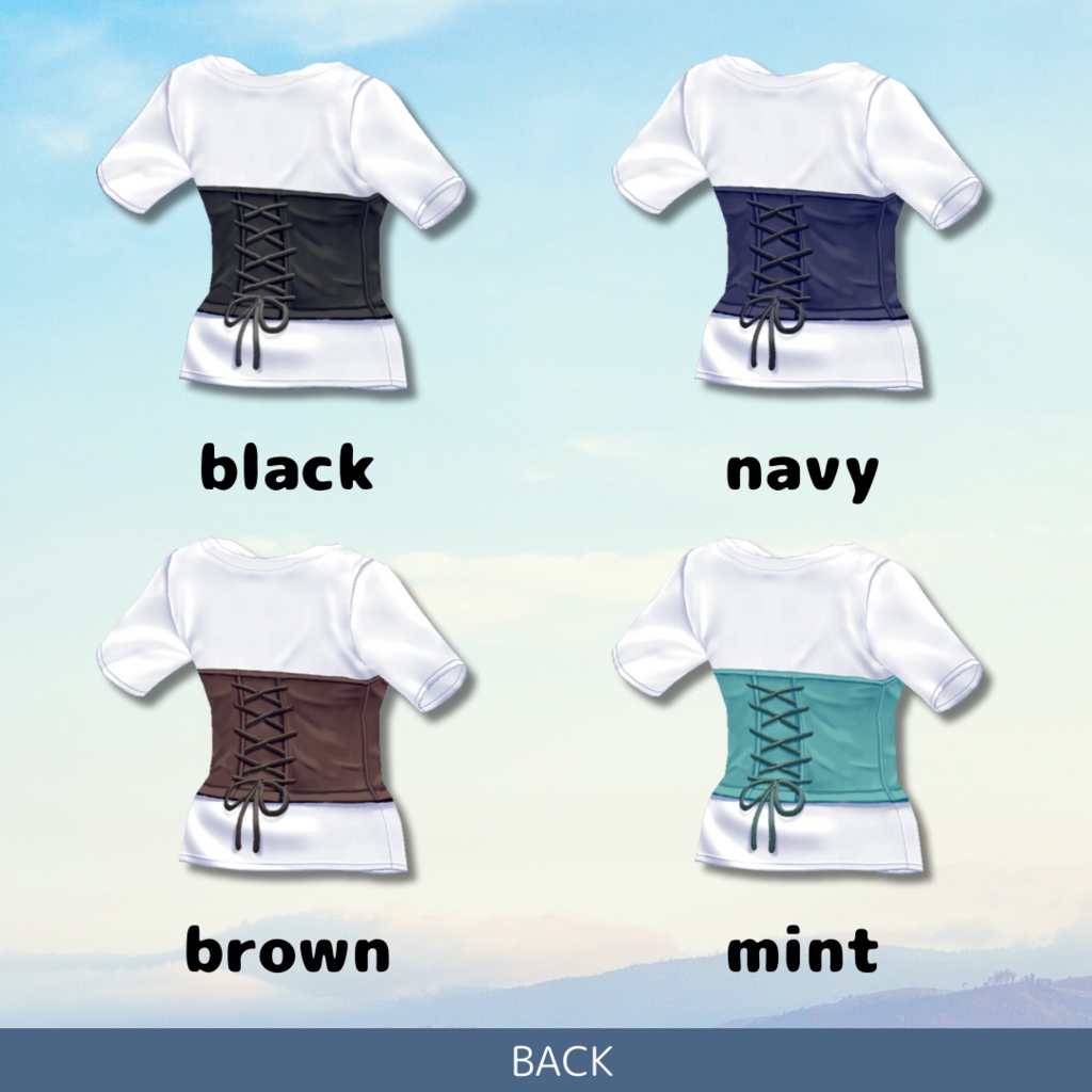 corset shirt【 #VRoid カスタムアイテム】