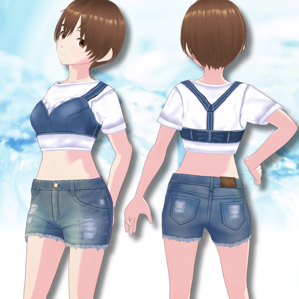 Bustier Mini T ビスチェミニT【 #VRoid カスタムアイテム】