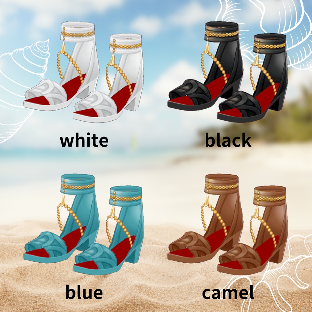 Ethnic Sandal Boots【 #VRoid カスタムアイテム】