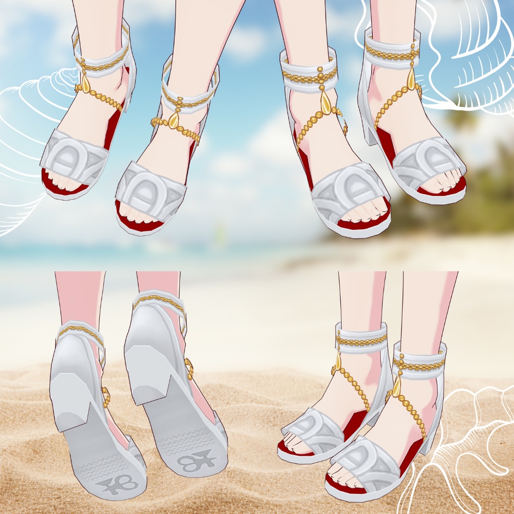 Ethnic Sandal Boots【 #VRoid カスタムアイテム】